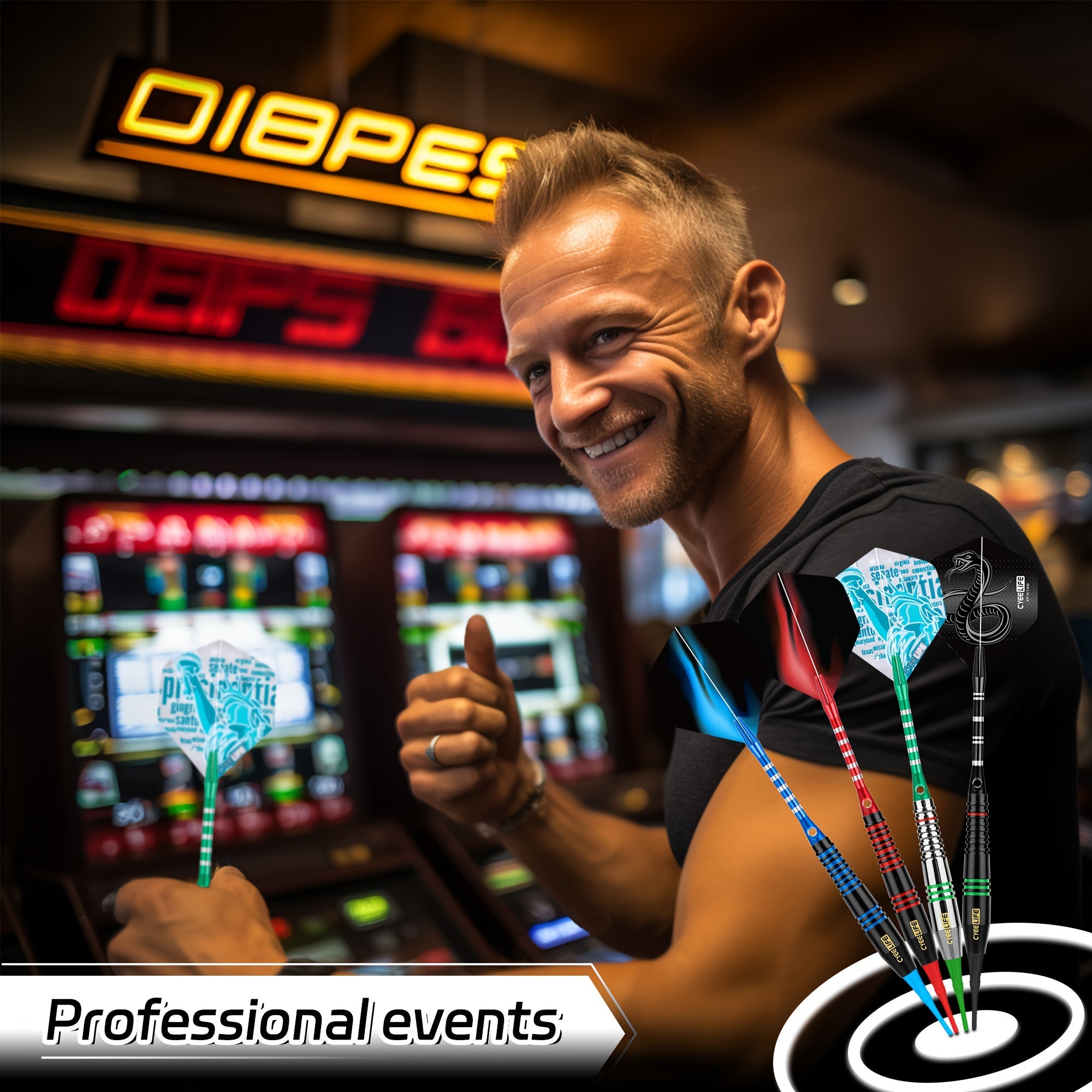 CyeeLife Soft Darts Set with Plastic Tip for Electronic Dartboard