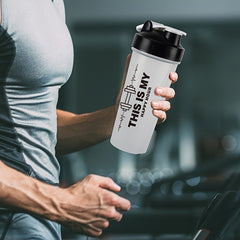 600ml Leak Proof Protein Shaker Bottle for Smoothies and Fitness