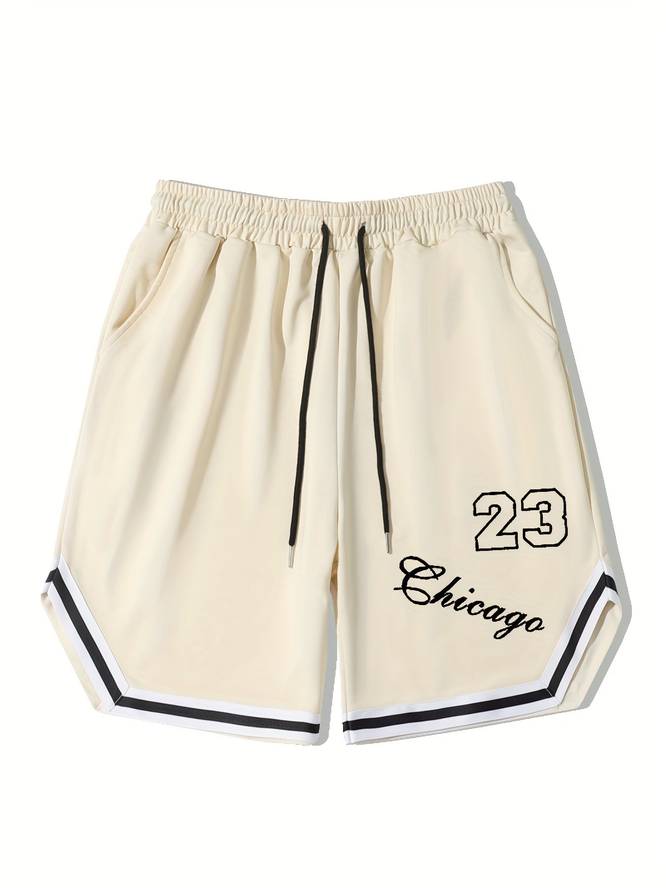 Men's Chicago Graphic Drawstring Stretchy Short Pants