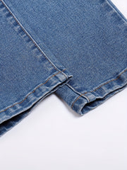 Women's Plus Washed Ripped Button Fly Skinny Jeans