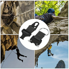 Tactical Keychain w/ Metal Buckle & Nylon Webbing for Outdoor Camping/Hiking