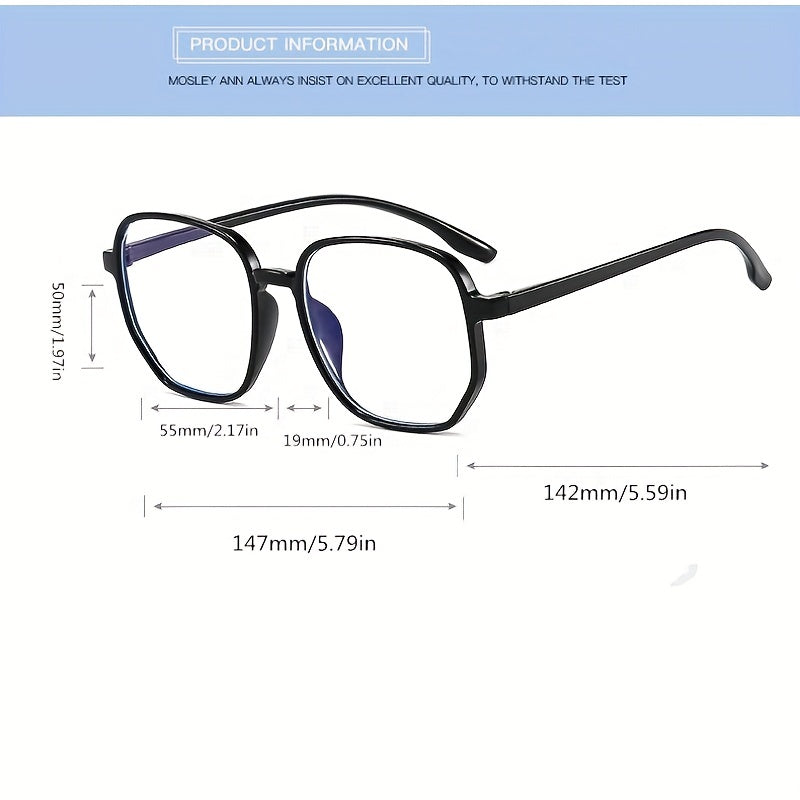 Square Clear Lens Glasses For Women Men Casual Jelly Frame Anti Light Glasses