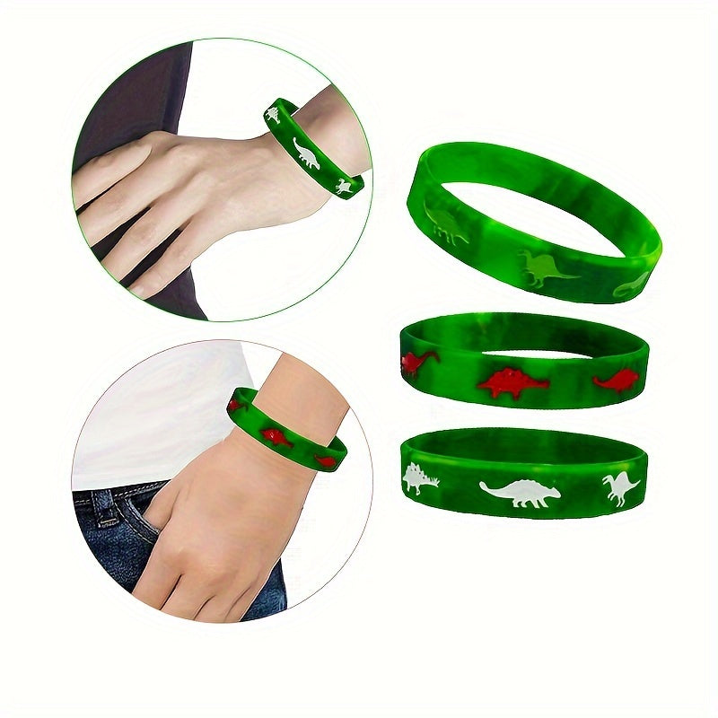 Jurassic Dinosaur Silicone Bracelet for Dino Theme Parties
