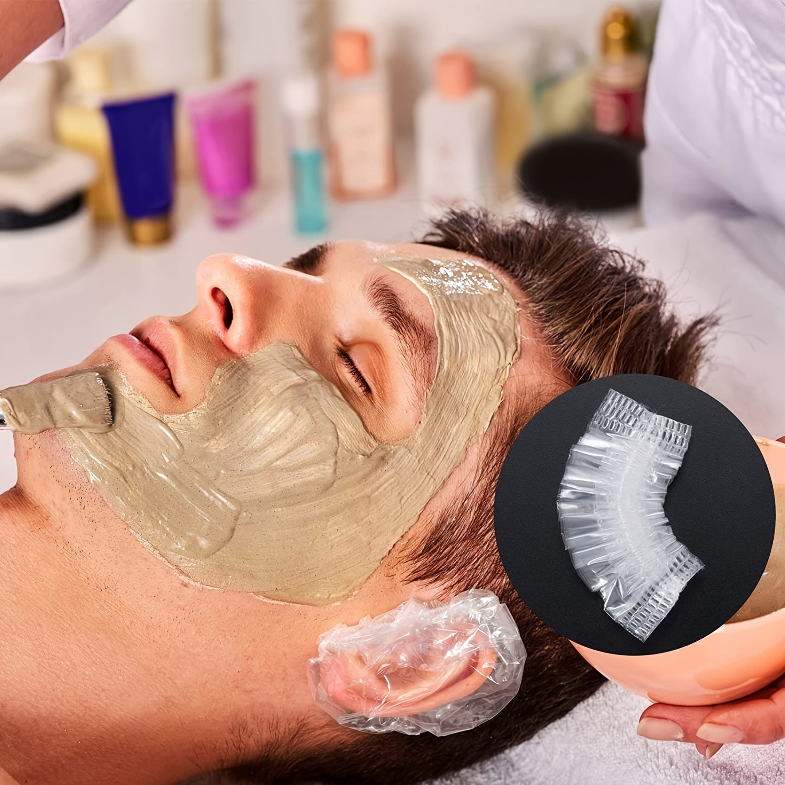 100 PCS Clear Ear Covers Waterproof Disposable Shower Ear Protector