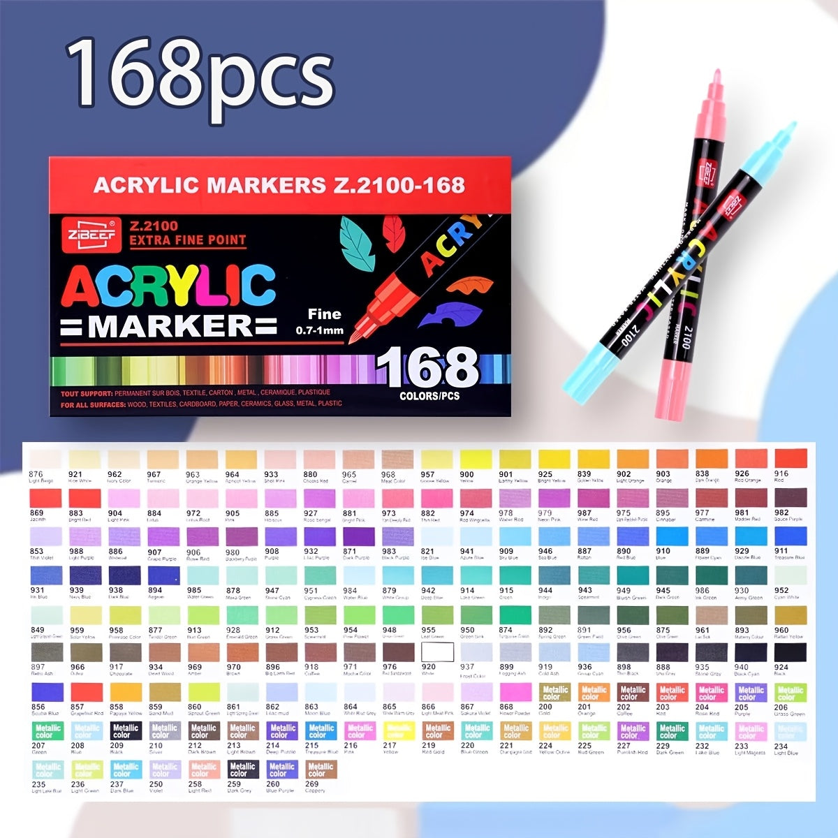 GUANNA 120 168 Alcohol Art Markers - Professional Artist Set