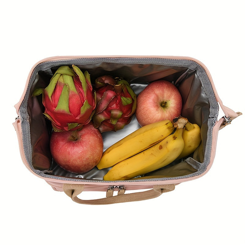 Large Capacity Portable Lunch Bag Insulated Shoulder Crossbody Picnic Camping Ba