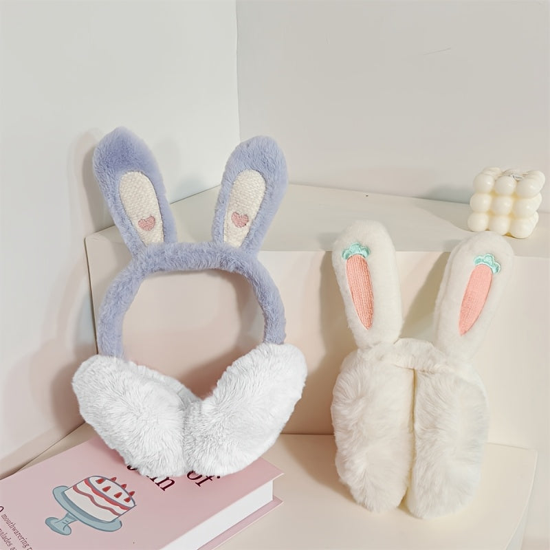 Cartoon Rabbit Ear Hair Warmers for Women