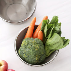 2-Layer Stainless Steel Vegetable Washing Colander Basket