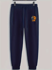 Skull Pattern Men's Drawstring Sweatpants Pocket Casual Comfy Jogger Pants