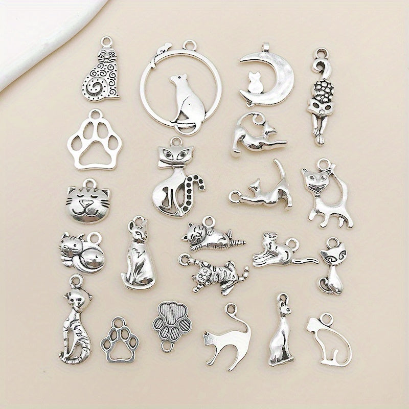 20pcs Antique Silver Key Shape Charms Pendants for DIY Necklace Bracelets