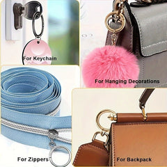 8pcs Spring O-Ring Alloy Buckle Portable Hook Clip Keyring DIY Accessories