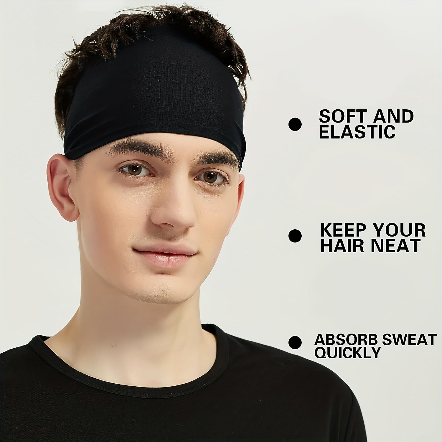 5pcs Unisex Stretchy Sports Headband Running Cycling Yoga Fitness