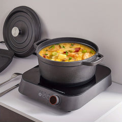 Cast Iron Casserole Dutch Oven Grill Pan Soup Pot With Lid