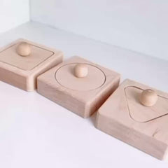 Colorful Wooden Geometric Puzzle Shape Recognition & Math Learning Toy