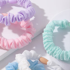 6PCS Candy Round Hair Scrunchies Hair Ties Ponytail Holder Accessories