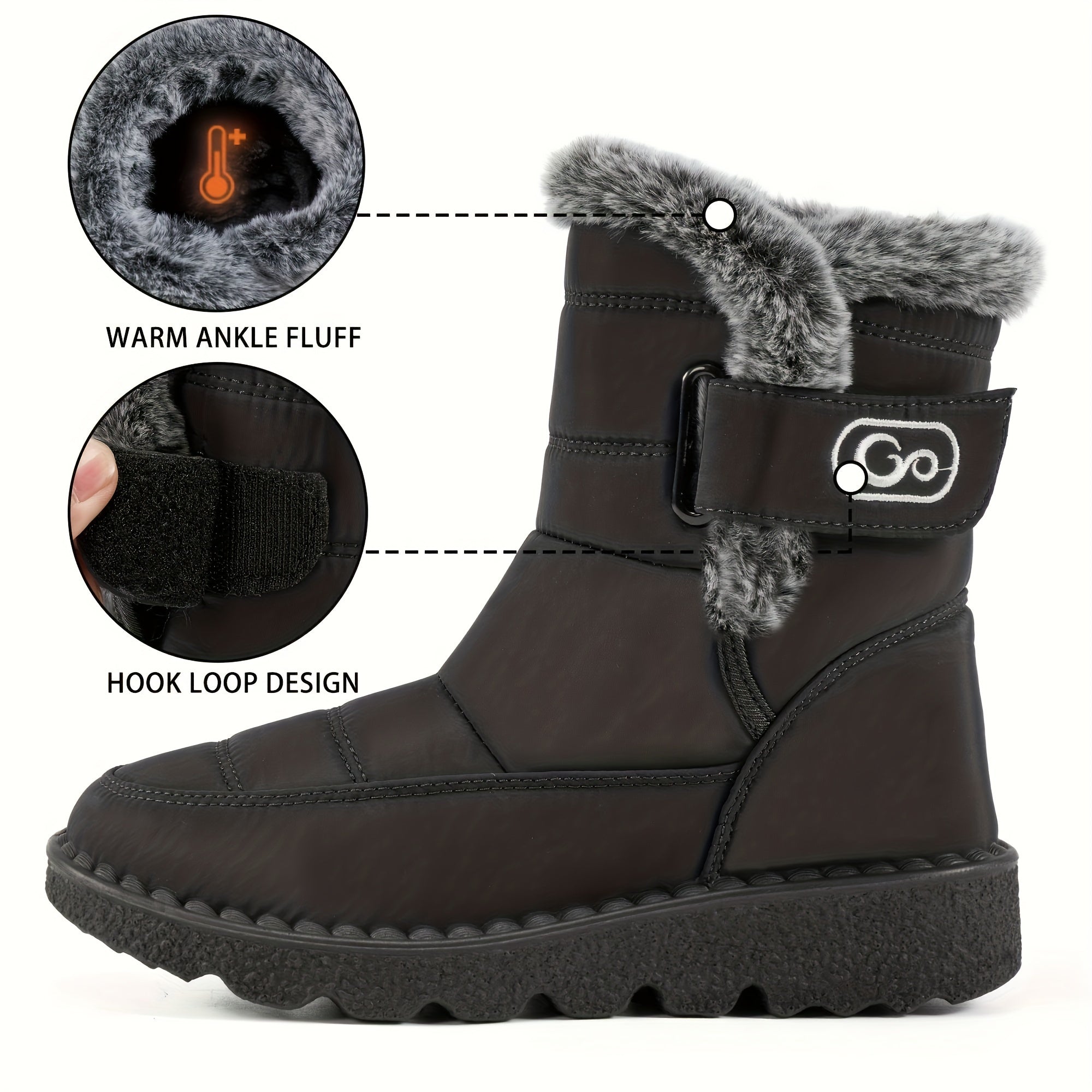 Arrival High Top Plush Lined Thermal Furry Snow Shoes