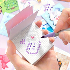 4 Pack Pixel Coloring Series Stickers Mini Size DIY Your Own Stickers