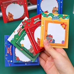 30 Sheets Christmas Elk Sticky Notes - Holiday Stationery Supplies