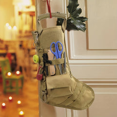 Christmas Stocking Bag Molle Pouch Zip Pocket Backpack Hanging Pouch