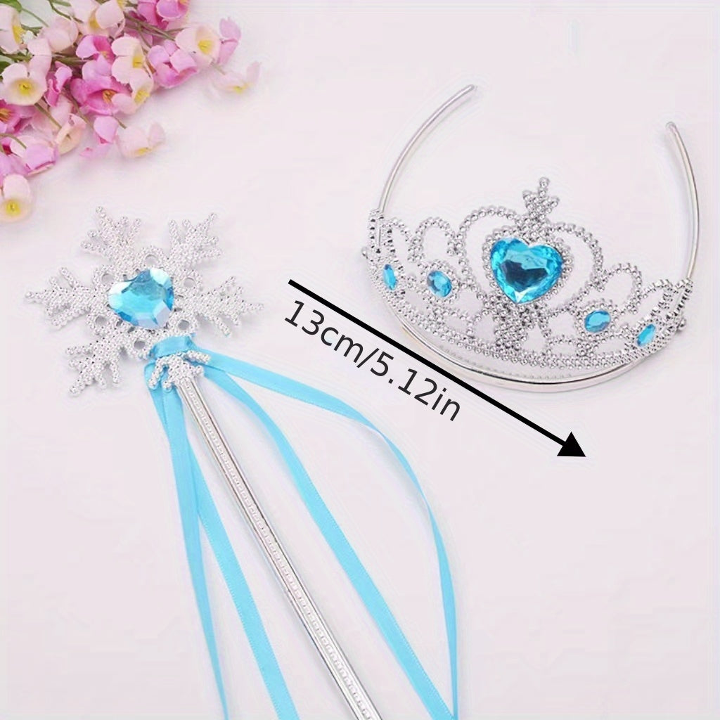 Baby Girls Halloween Tiara Crown & Wand Set