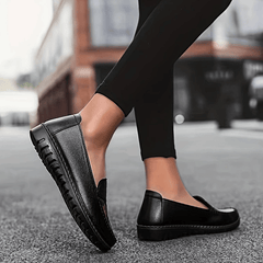 Women's Floral Loafer Flats Soft Sole Comfy Faux Leather Shoes