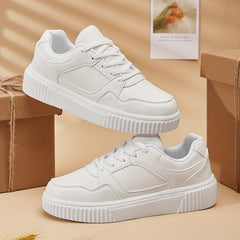 Women's Minimalist Flat Casual Sneakers Lace Up Low Round Toe Lightweight Shoes