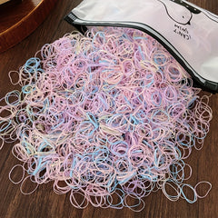 1000pcs Candy Skin Bands Women Colorful Hair Rings Hair Accessories