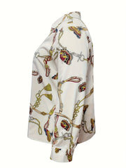  Butterfly Print Long Sleeve Shirt Top