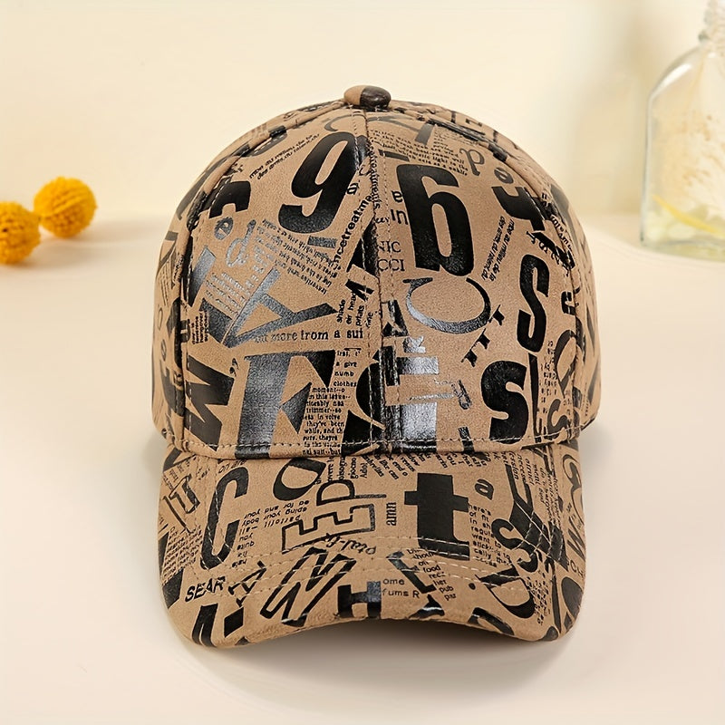 Letter Graffiti Print Baseball Cap Hip Hop Dad Hats