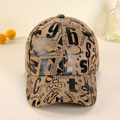 Letter Graffiti Print Baseball Cap Hip Hop Dad Hats