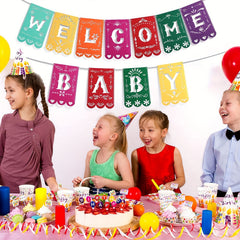 Mexico Welcomes Baby Banner for Baby Shower Gender Reveal