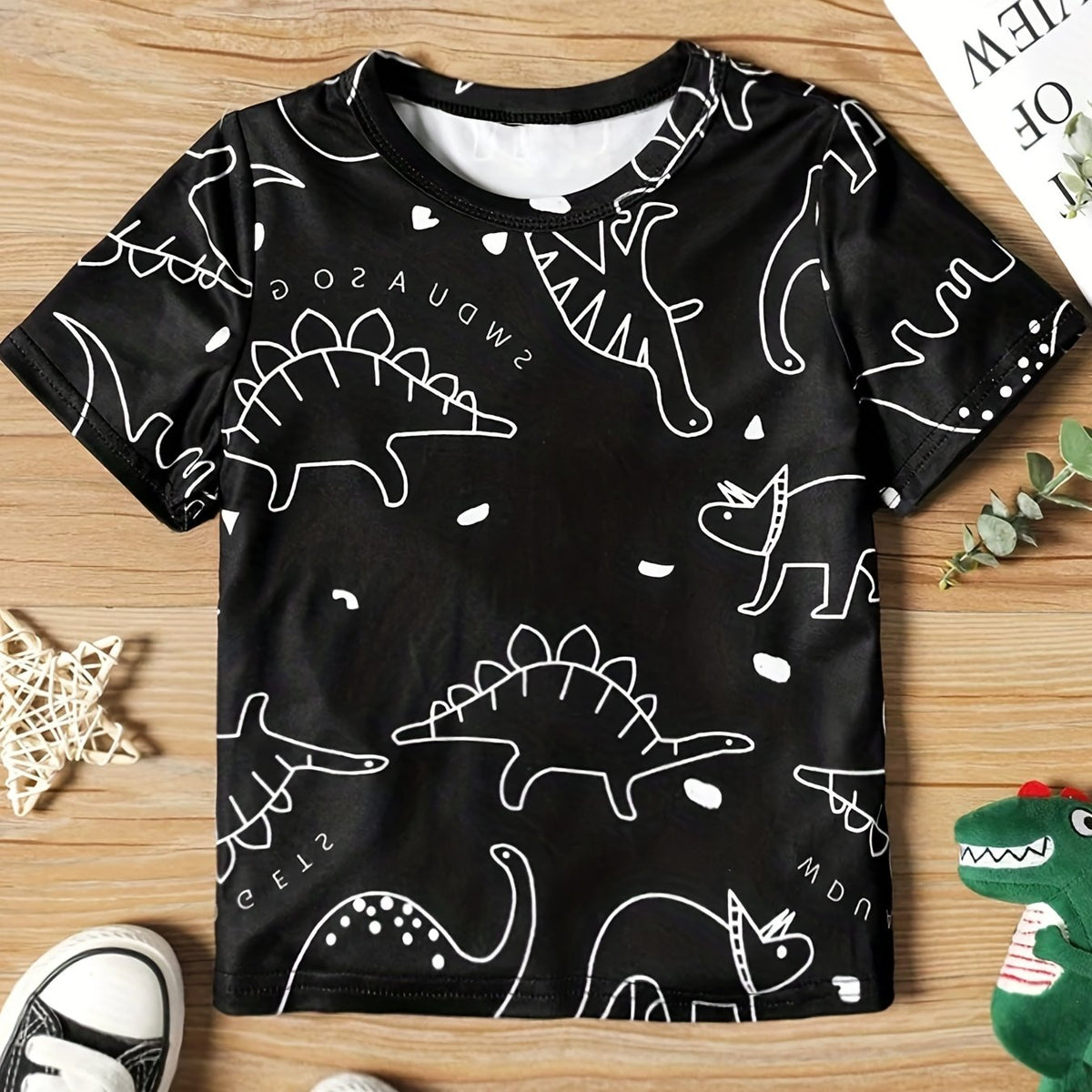 Baby Boys Dinosaur Graphic Print T shirt for Summer