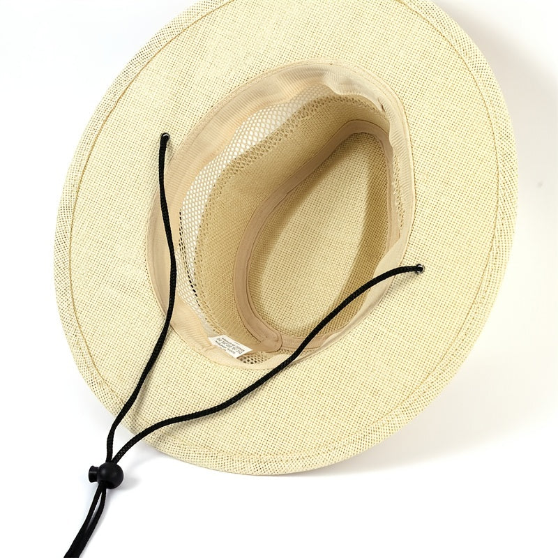 Men's Wide Brim Fedora Hat for Vacation