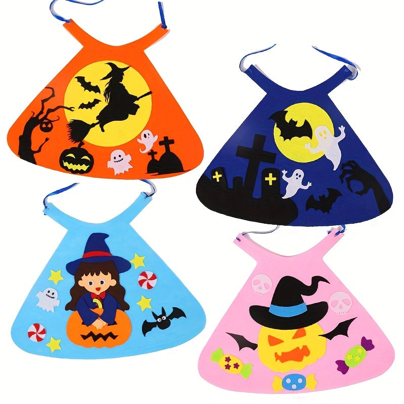 Halloween DIY Children's Cloak Hand Sewn Material Bag Party Decor