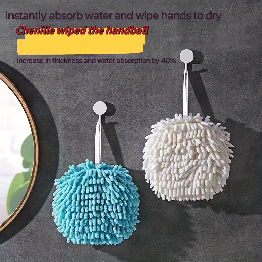 Soft Chenille Hanging Towel Quick Drying Kitchen Bathroom