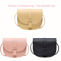 Minimalist Crossbody Bag Faux Leather Flap Purse