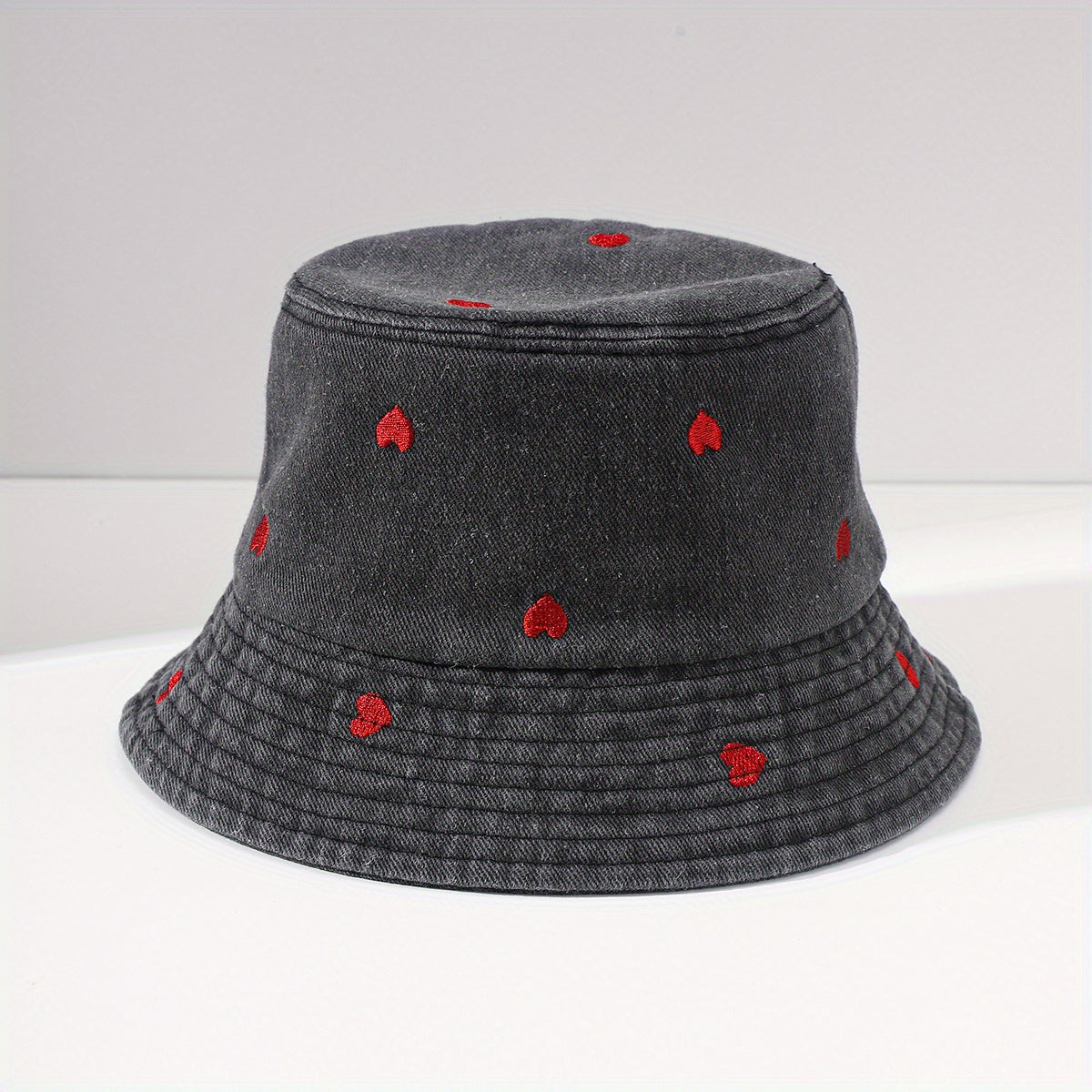 Men's Love Embroidery Sun Hat Fisherman Hat