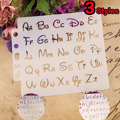 Alphabet Letter Stencils Template for Painting Scrapbooking Embossing