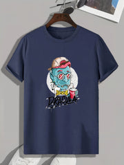 Monster Print Men's Graphic T-Shirt for Summer