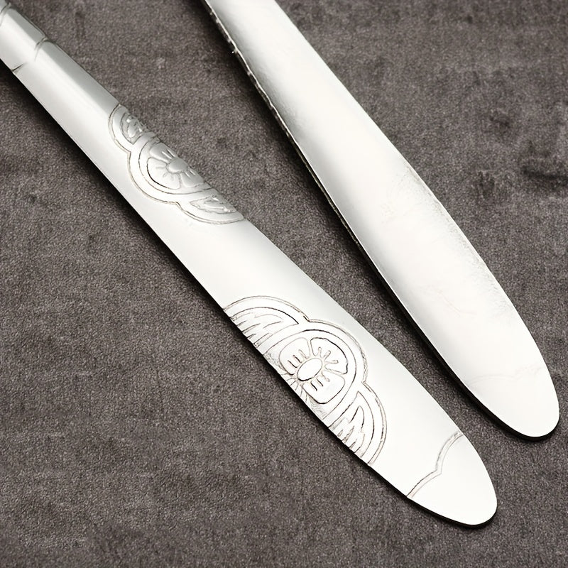 Stainless Steel Salad Dessert Fork Soup Spoon Set