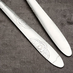 Stainless Steel Salad Dessert Fork Soup Spoon Set