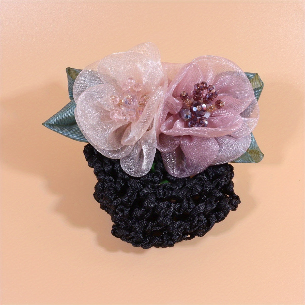 Mesh Flower Hair Net Ponytail Bun Holder Hair Accessories