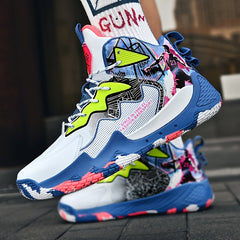 Men's Y2K Cushioned Basketball Shoes Breathable Non Slip Sneakers