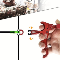 360 Rotating Archery Thumb Release for Compound Bow Improved Accuracy Red