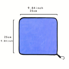 Coral Velvet Fishing Towel with Mountaineering Buckle