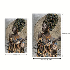 Abstract Canvas African Woman Graffiti Painting Wall Art