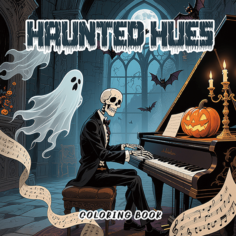 Deluxe Gothic Halloween Adult Coloring Book 22 Pages 20x20cm