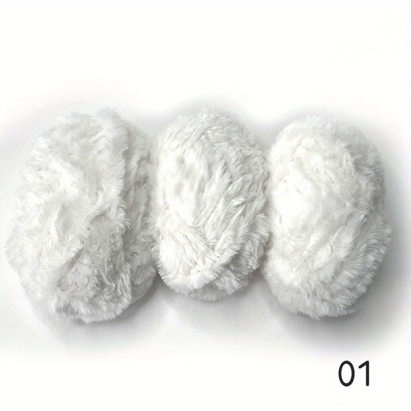 Mink Feather Yarn 4 Rolls for DIY Knitting and Crocheting