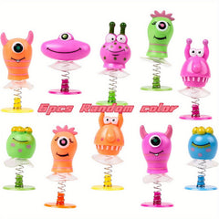 6pcs Big Eye Animal Spring Launchers Jumping Bouncy Toys Random
