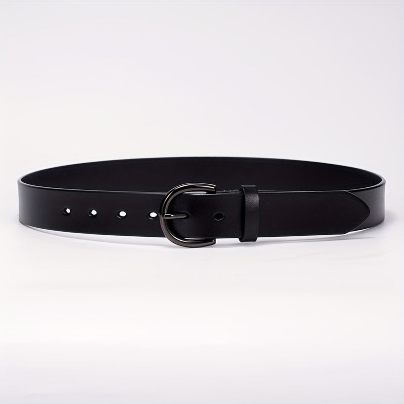 Men's Calfskin Leather Belt Pin Buckle Casual Belt For Jeans Pants